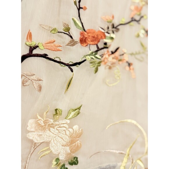 Anthropologie Tiny Flutter-Sleeve Embroidered Floral Top Size XS - Picture 6 of 8